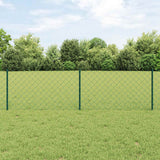 Vidaxl hek met paal groen 0,6 x 10 m staal en pvc
