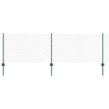 Vidaxl hek met paal groen 0,8 x 10 m staal en pvc