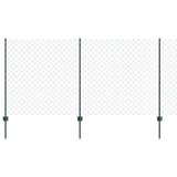 Vidaxl hek met paal groen 1,2 x 10 m staal en pvc