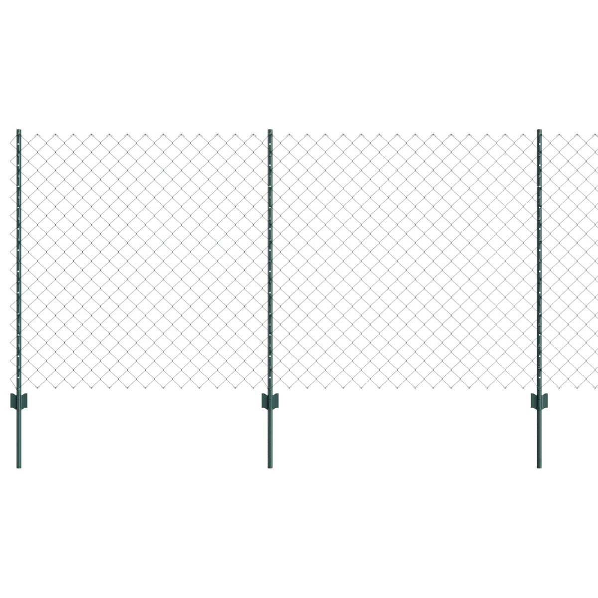 Vidaxl gaashek met palen 10 x 1,2 m pvc-coated staal groen mesh