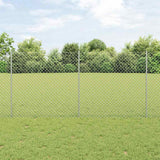 Vidaxl hek met paal zilver 1,2 x 10 m staal