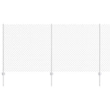 Vidaxl hek met paal zilver 1,2 x 10 m staal