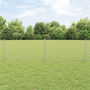Vidaxl gaashek met palen 10 x 0,6 m gegalvaniseerd staal zilverkleurig
