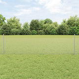 Vidaxl hek met paal zilver 0,5 x 10 m staal