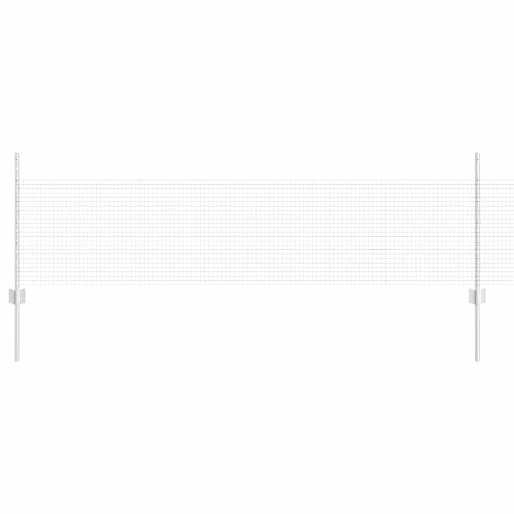 Vidaxl hek met paal zilver 0,5 x 10 m staal