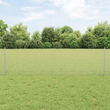 Vidaxl hek met paal zilver 0,6 x 10 m staal