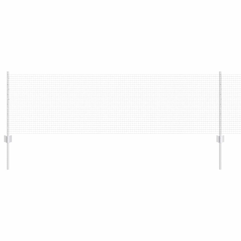 Vidaxl hek met paal zilver 0,6 x 10 m staal
