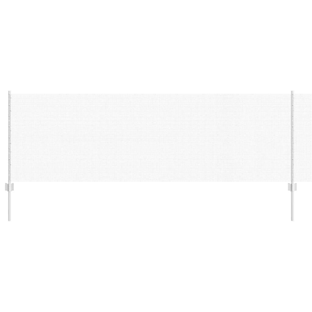 Vidaxl hek met paal zilver 0,8 x 10 m staal