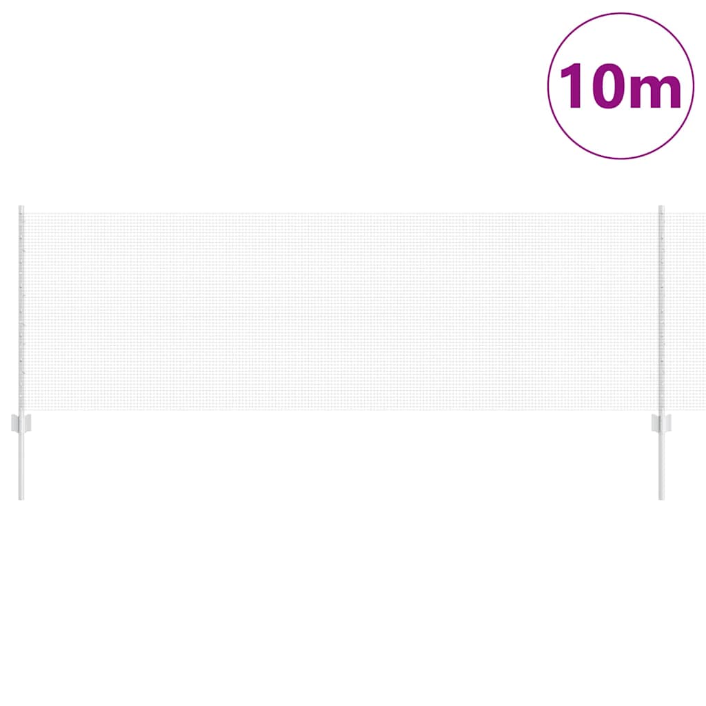 Vidaxl hek met paal zilver 0,8 x 10 m staal