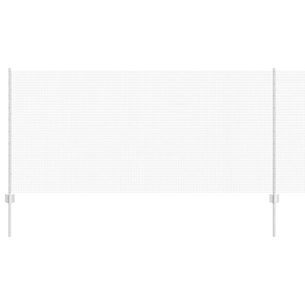 Vidaxl hek met paal zilver 1 x 10 m staal