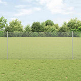 Vidaxl hek met paal zilver 1 x 10 m staal