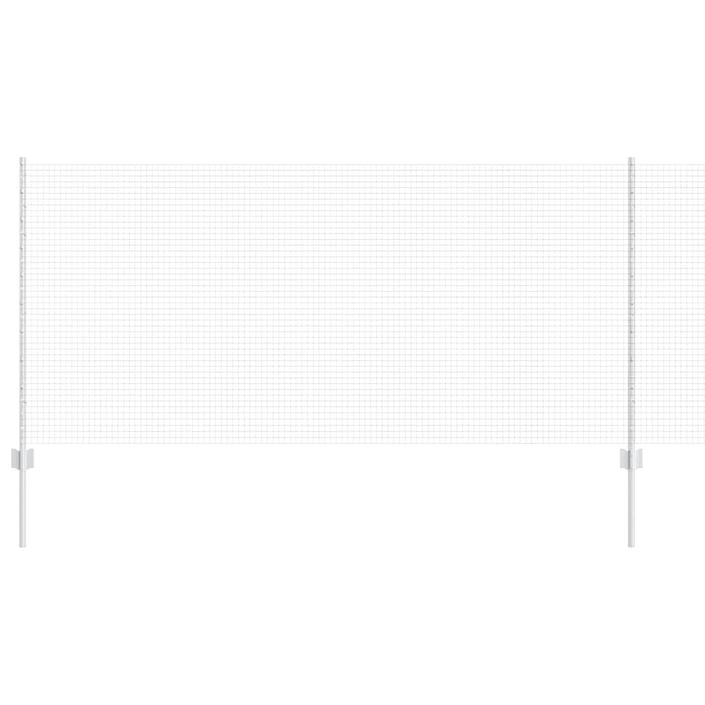 Vidaxl hek met paal zilver 1 x 10 m staal