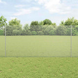 Vidaxl hek met paal zilver 1,2 x 10 m staal