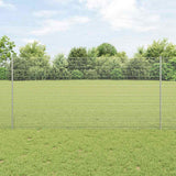 Vidaxl hek met paal zilver 1,2 x 10 m staal