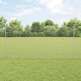 Vidaxl hek met paal zilver 1,2 x 10 m staal