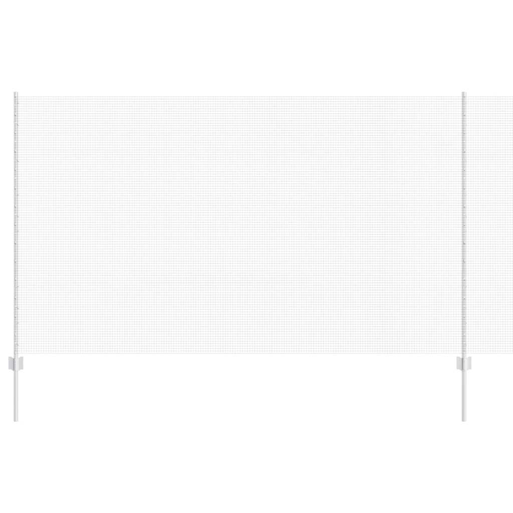 Vidaxl hek met paal zilver 1,4 x 10 m staal