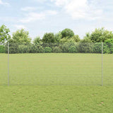 Vidaxl hek met paal zilver 1,4 x 10 m staal