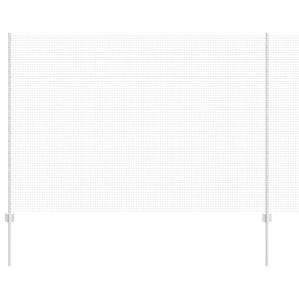 Vidaxl hek met paal zilver 1,5 x 10 m staal