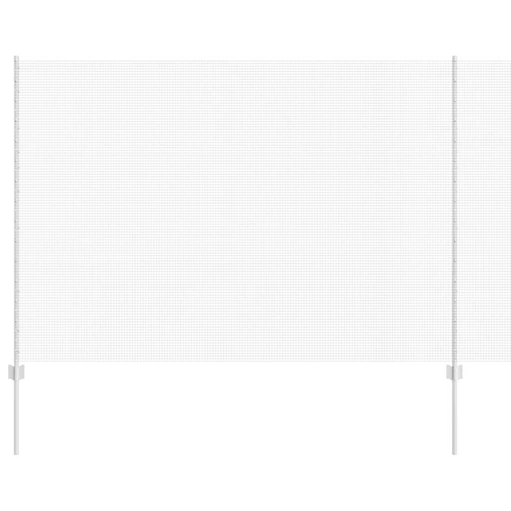 Vidaxl hek met paal zilver 1,6 x 10 m staal