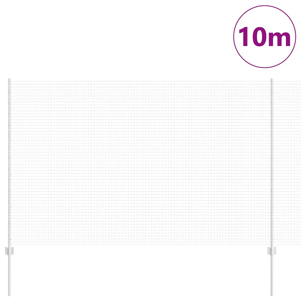 Vidaxl hek met paal zilver 1,6 x 10 m staal
