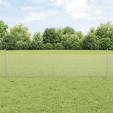 Vidaxl hek met paal zilver 0,5 x 25 m staal