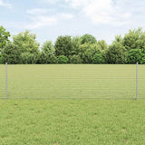 Vidaxl hek met paal zilver 0,6 x 25 m staal