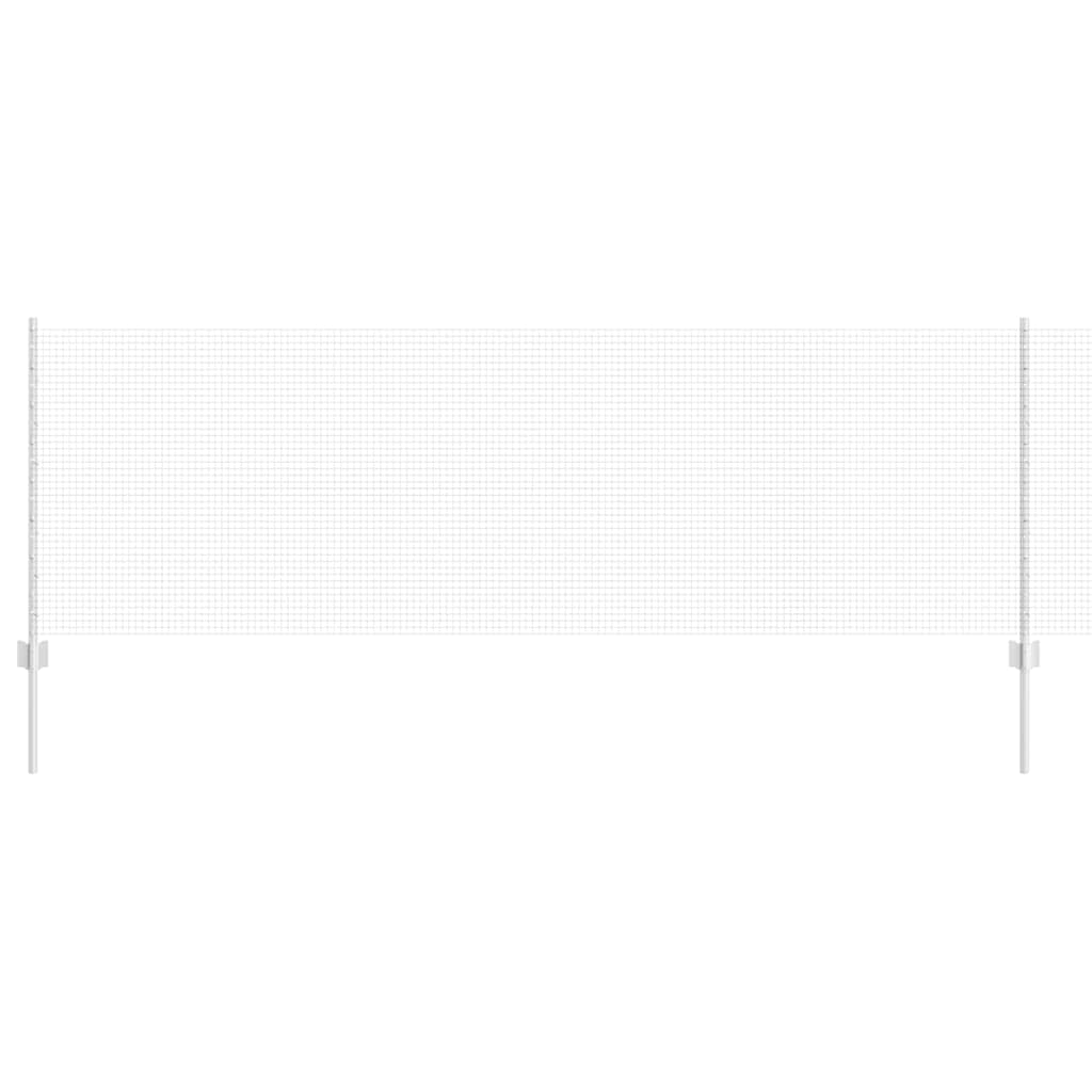 Vidaxl hek met paal zilver 0,8 x 25 m staal