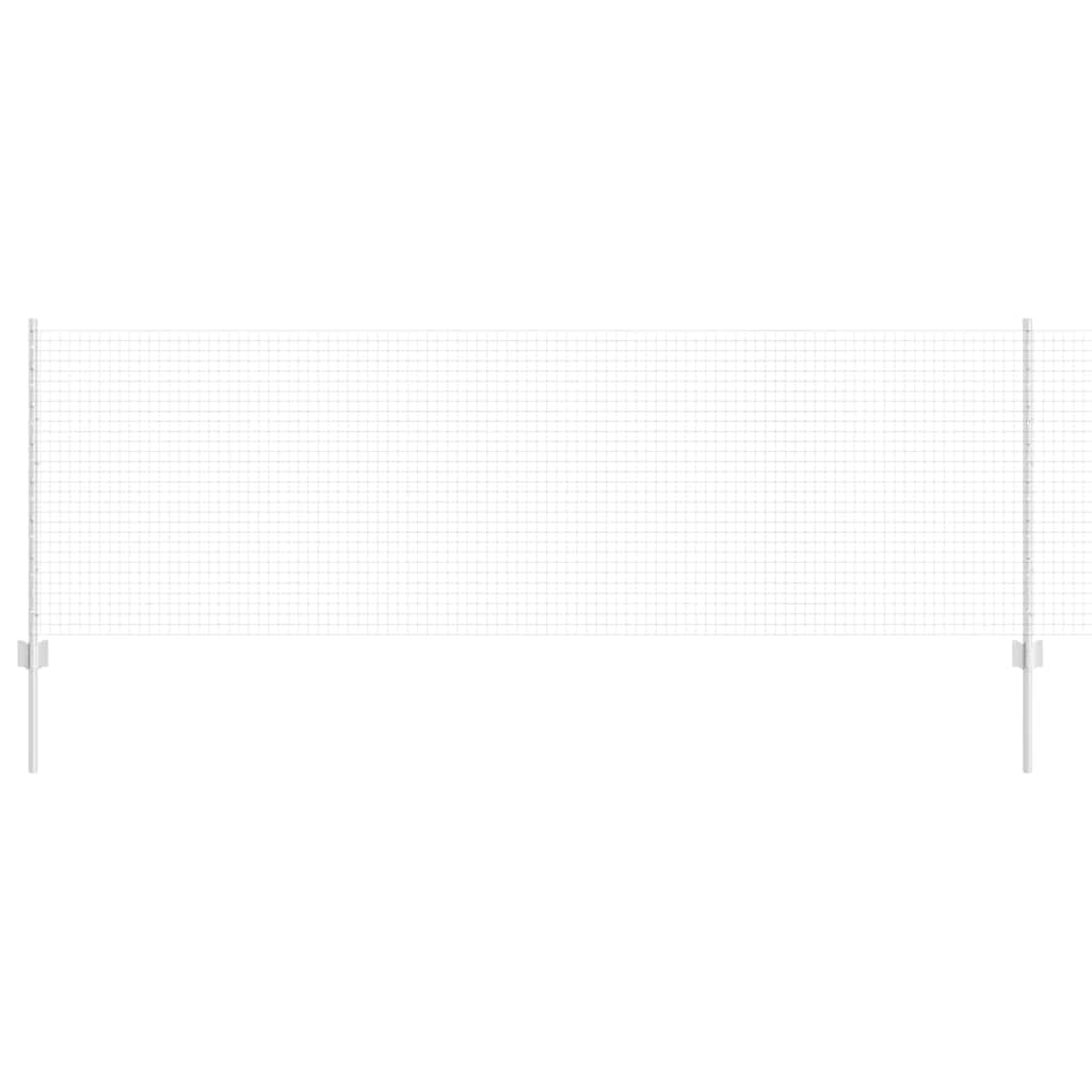 Vidaxl hek met paal zilver 0,8 x 25 m staal