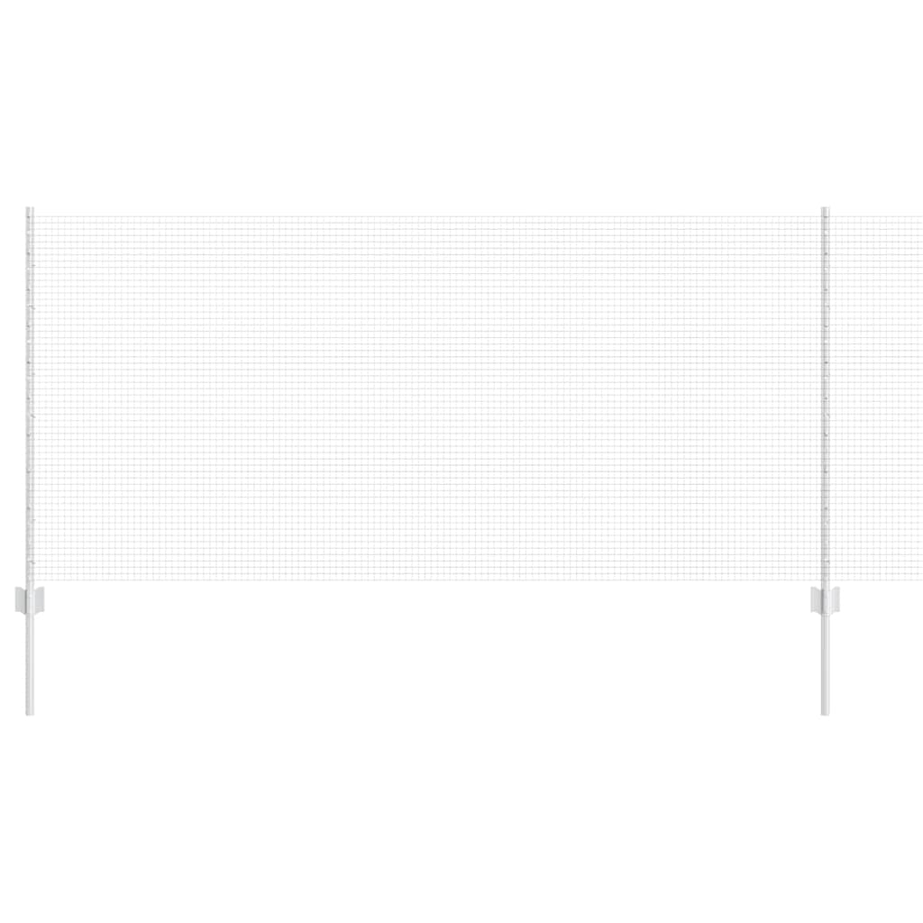 Vidaxl hek met paal zilver 1 x 25 m staal