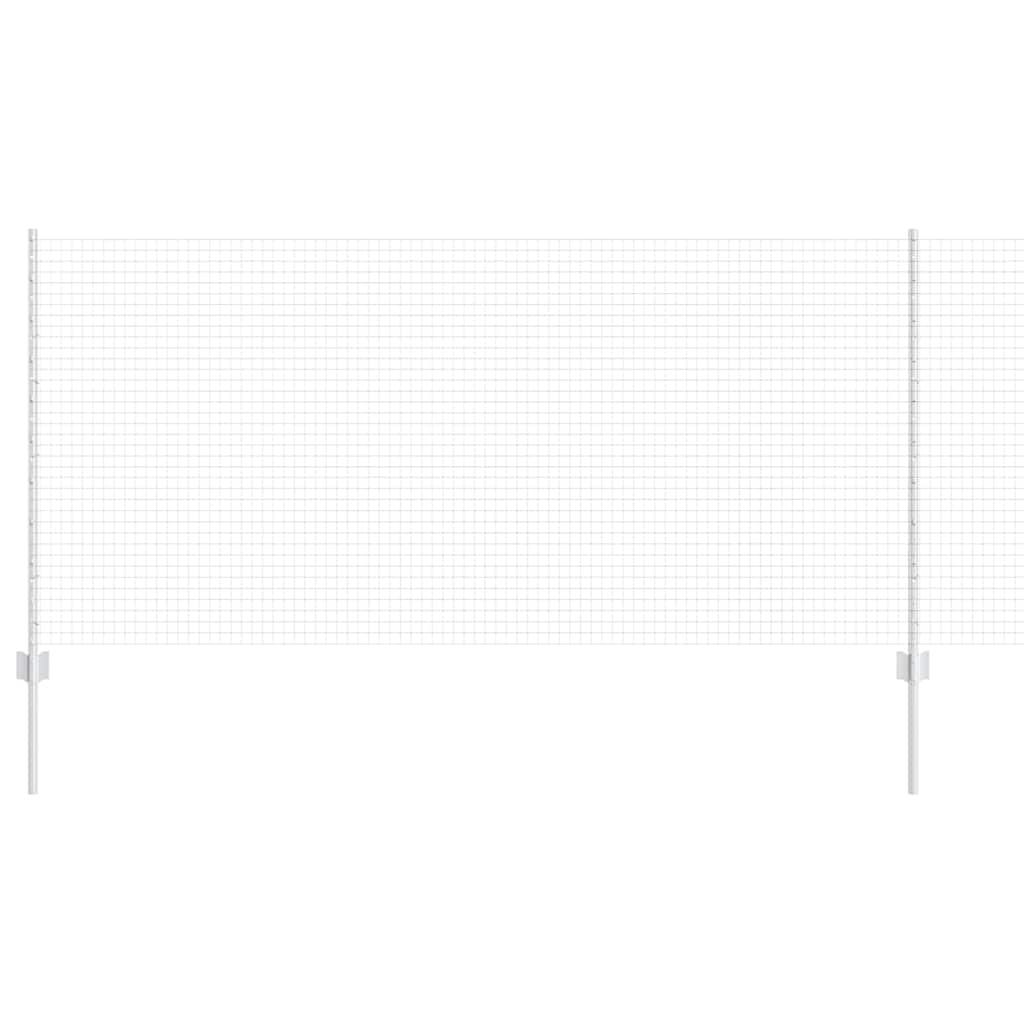 Vidaxl hek met paal zilver 1 x 25 m staal