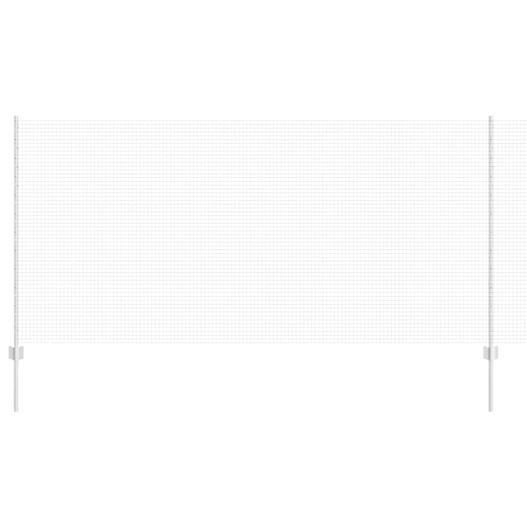 Vidaxl hek met paal zilver 1,2 x 25 m staal