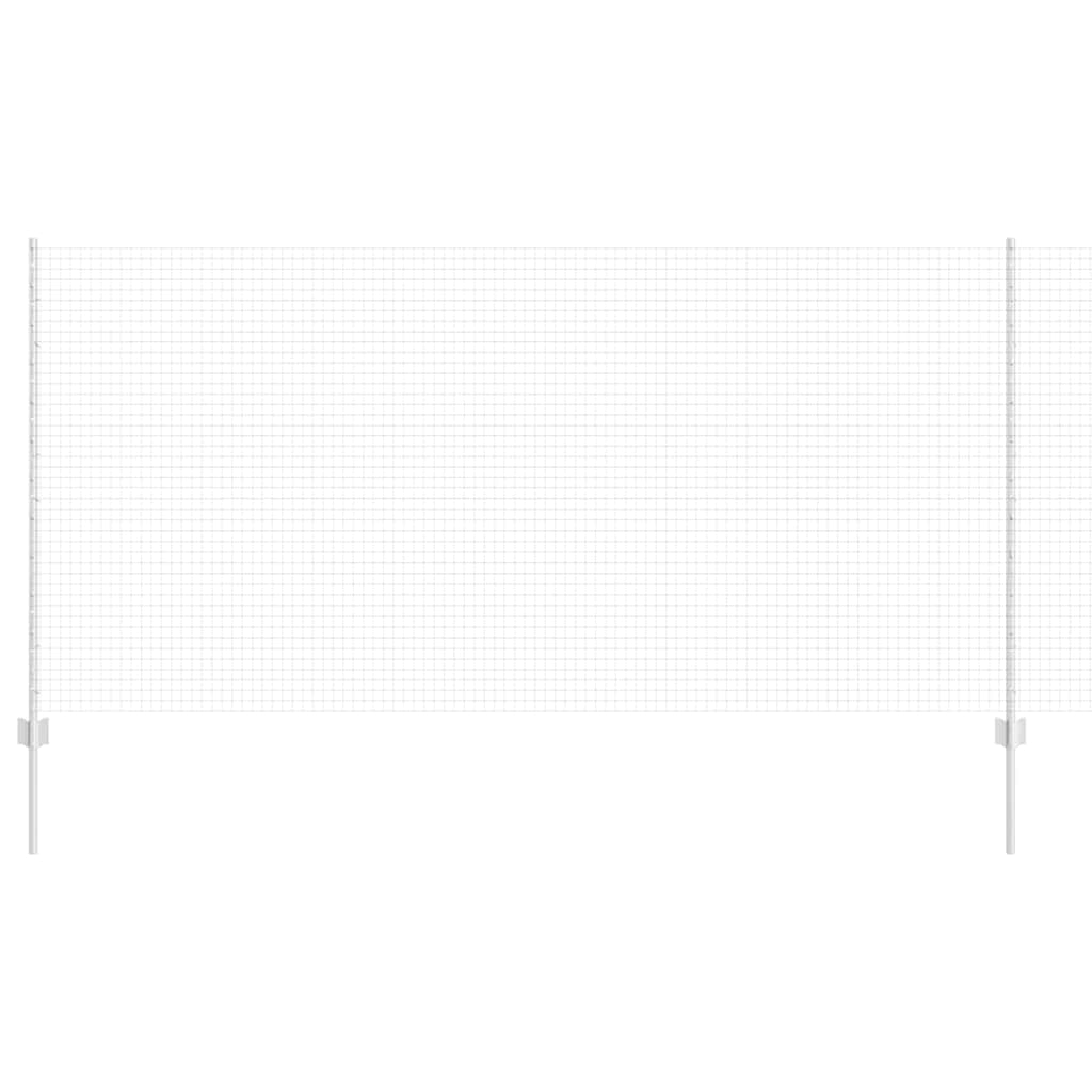 Vidaxl hek met paal zilver 1,2 x 25 m staal