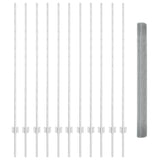 Vidaxl hek met paal zilver 1,4 x 25 m staal