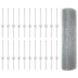Vidaxl hek met paal zilver 0,4 x 50 m staal