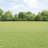 Vidaxl hek met paal zilver 0,4 x 50 m staal