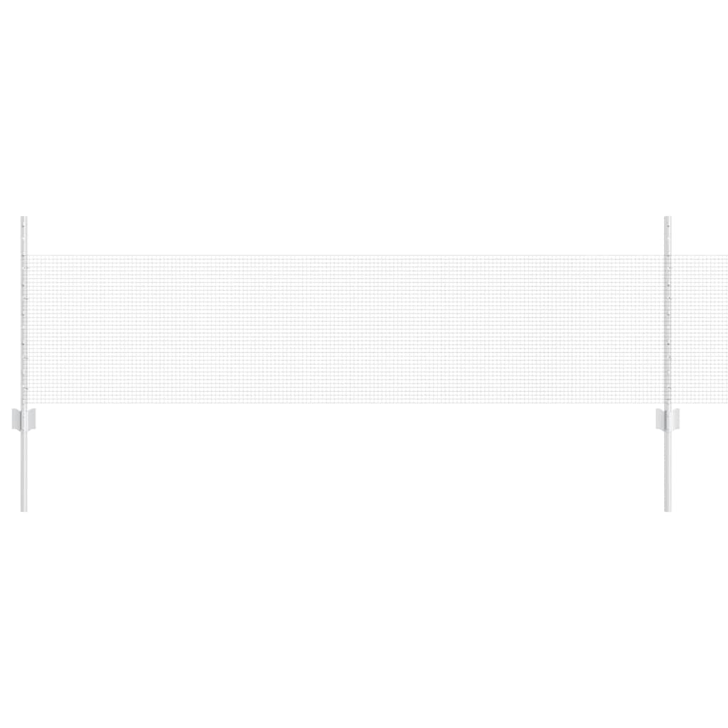 Vidaxl hek met paal zilver 0,5 x 50 m staal