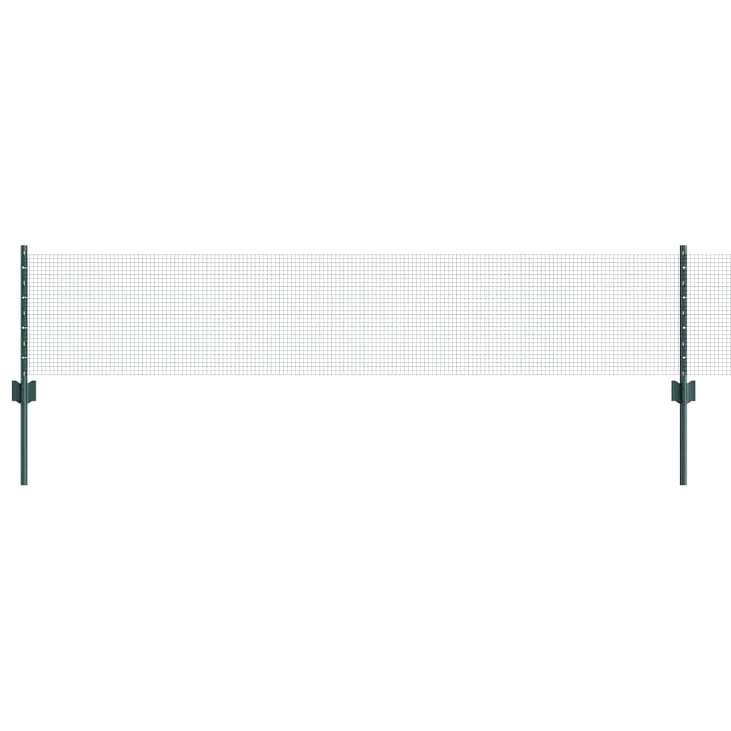 Vidaxl hek met paal groen 0,4 x 10 m staal en pvc