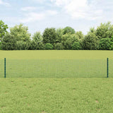 Vidaxl hek met paal groen 0,4 x 10 m staal en pvc