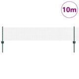 Vidaxl hek met paal groen 0,4 x 10 m staal en pvc