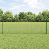 Vidaxl hek met paal groen 0,5 x 10 m staal