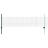 Vidaxl hek met paal groen 0,5 x 10 m staal