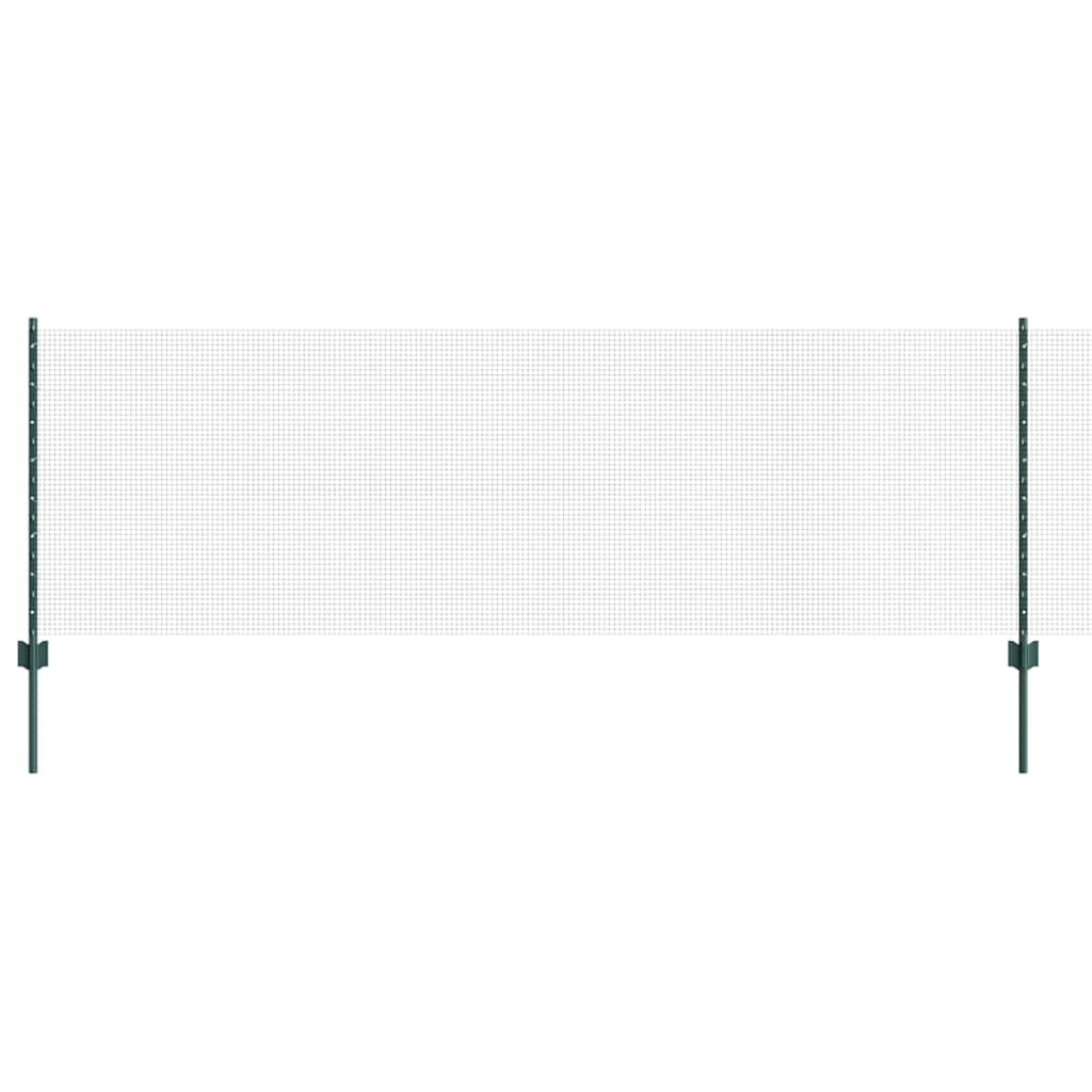 Vidaxl hek met paal groen 0,8 x 10 m staal en pvc