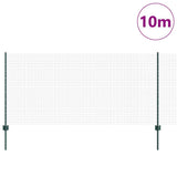 Vidaxl hek met paal groen 1 x 10 m staal