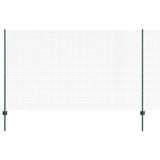 Vidaxl hek met paal groen 1,4 x 10 m staal en pvc