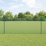 Vidaxl hek met paal groen 1 x 25 m staal