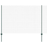 Vidaxl hek met paal groen 1,5 x 25 m staal