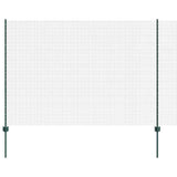 Vidaxl hek met paal groen 1,6 x 25 m staal en pvc