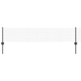 Vidaxl hek met paal grijs 0,4 x 10 m staal en pvc