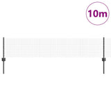 Vidaxl hek met paal grijs 0,4 x 10 m staal en pvc
