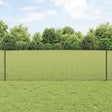 Vidaxl gelast draadhek met palen 10 x 0,8 m pvc-coated staal grijs